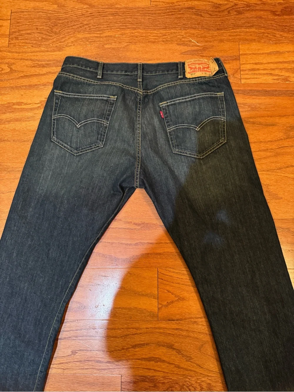 Levi's 501  Men's Straight Jeans in Dark Blue Wash
